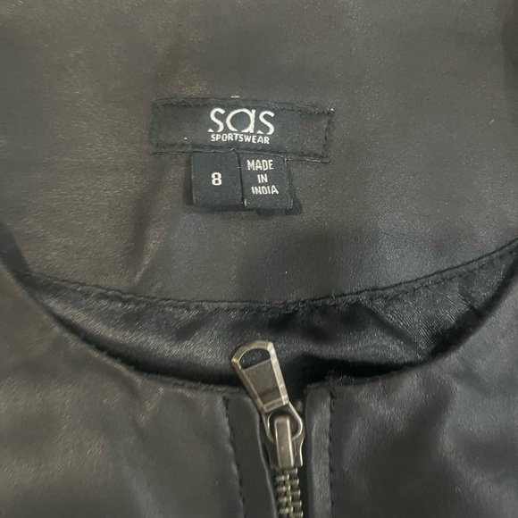 NWT SAS “Jade” black leather  dress 8 - Picture 4 of 16